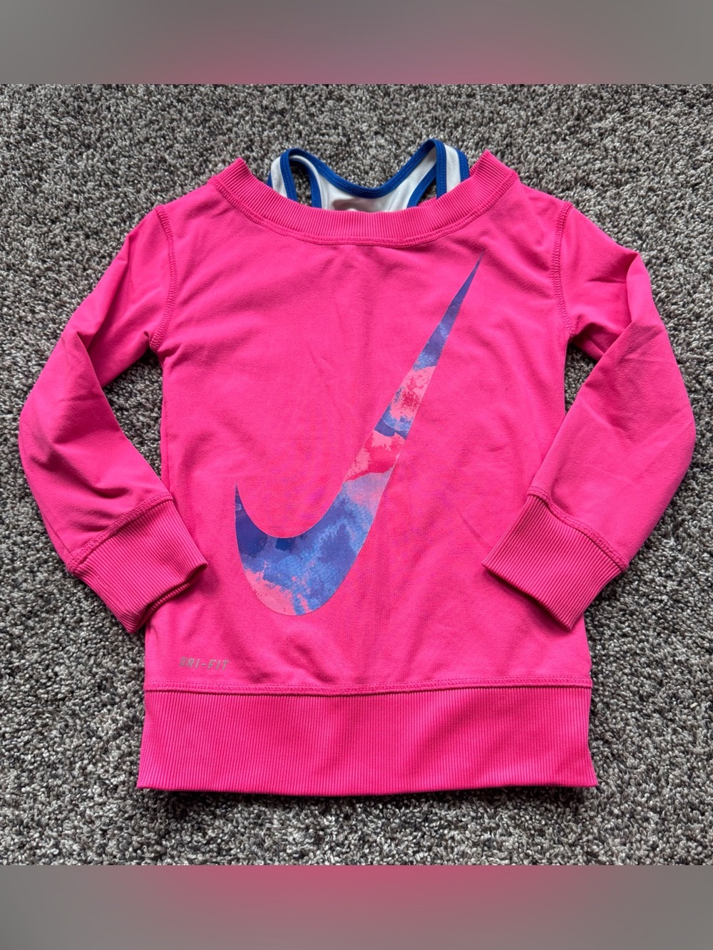 Nike Girls' Hot Pink Logo Sweatshirt